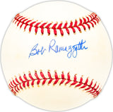 Bob Ramazzotti Autographed Official NL Baseball Brooklyn Dodgers Beckett BAS QR #BM25396