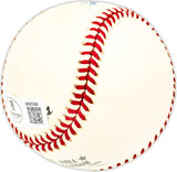 Bob Ramazzotti Autographed Official NL Baseball Brooklyn Dodgers Beckett BAS QR #BM25396