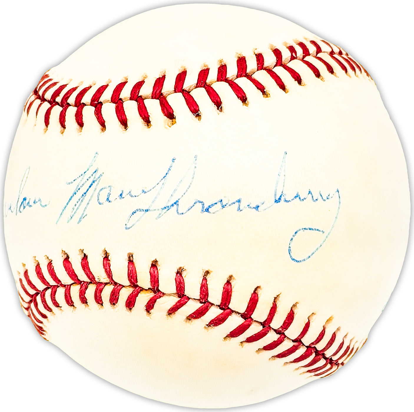 Marvelous Marv Throneberry Autographed Official AL Baseball New York Yankees, New York Mets Beckett BAS QR #BM25404
