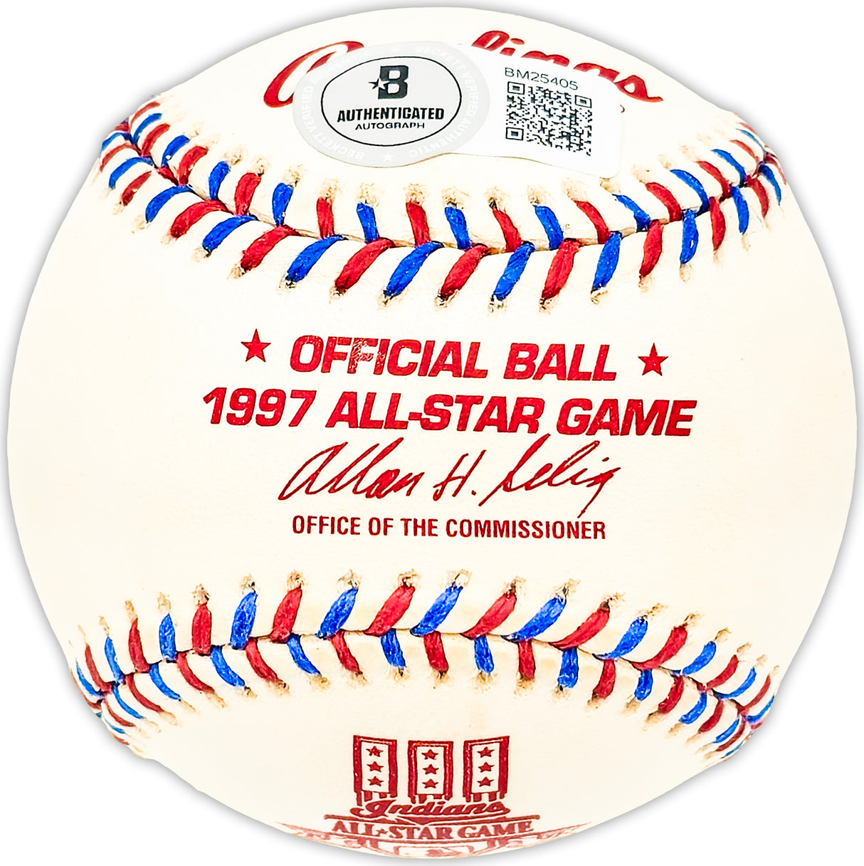 Herman Reich Autographed Official 1997 All Star Game Logo Baseball Chicago Cubs "Cubs '49" Beckett BAS QR #BM25405