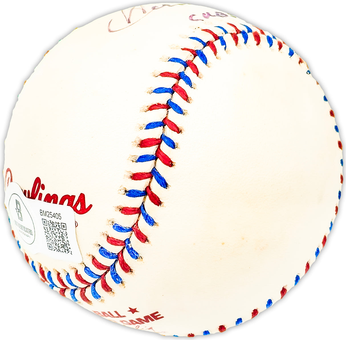 Herman Reich Autographed Official 1997 All Star Game Logo Baseball Chicago Cubs "Cubs '49" Beckett BAS QR #BM25405