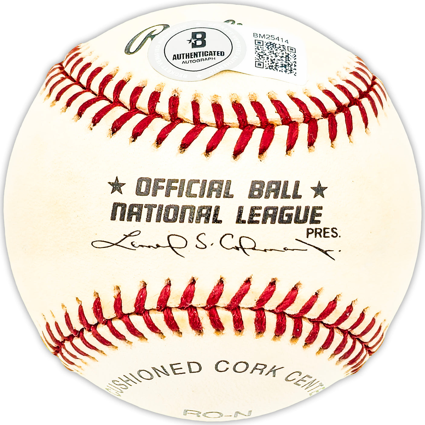 Earl Francis Autographed Official NL Baseball Pittsburgh Pirates, St. Louis Cardinals Beckett BAS QR #BM25414