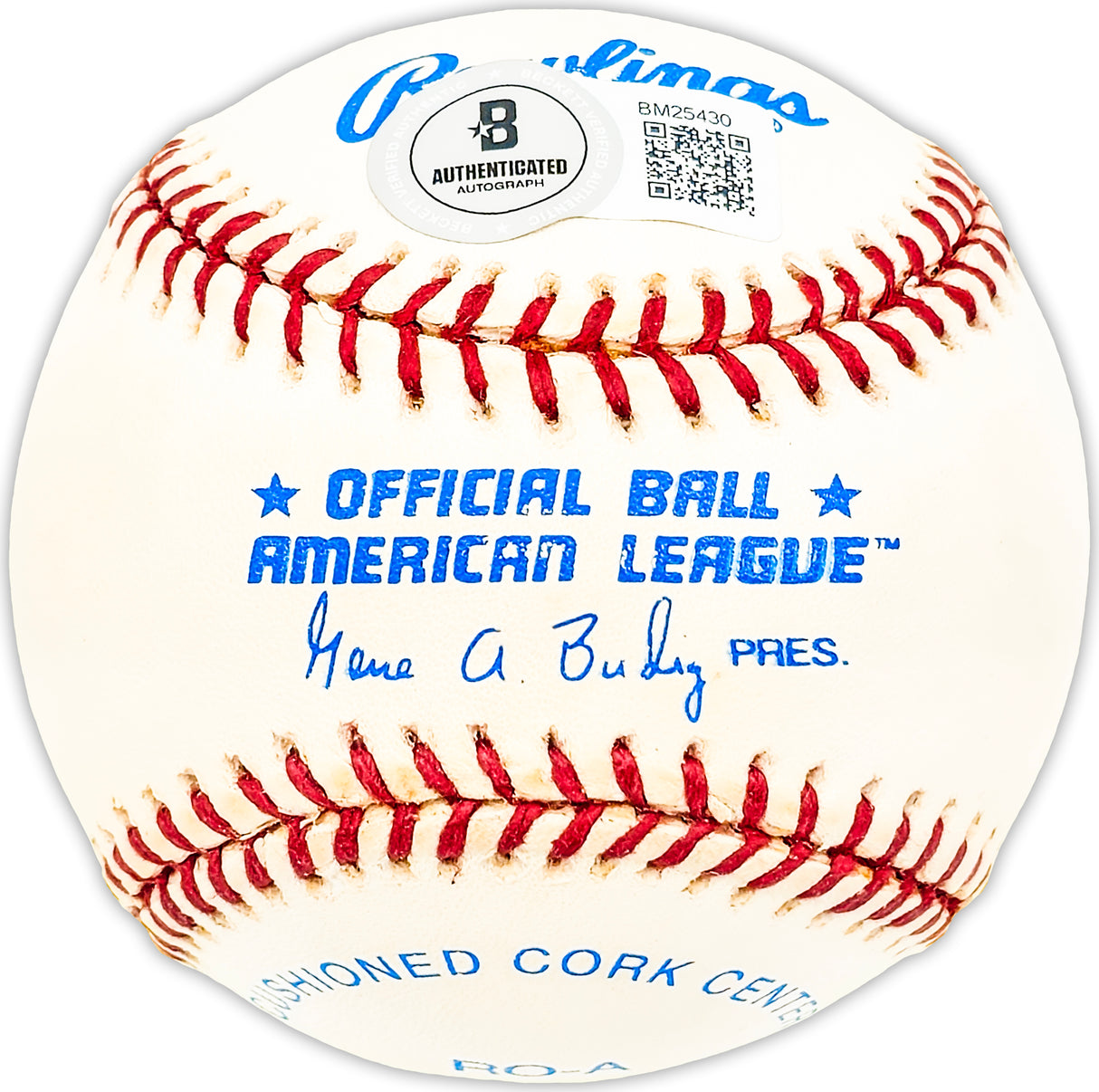 Rocky Krsnich Autographed Official AL Baseball Chicago White Sox Beckett BAS QR #BM25430
