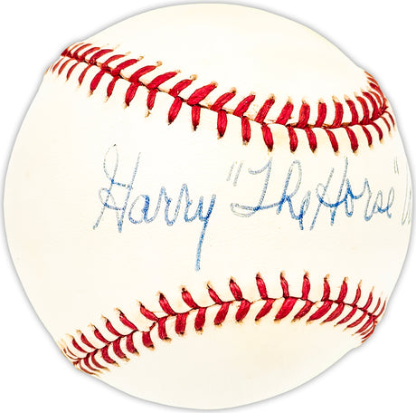 Harry Anderson Autographed Official NL Baseball Philadelphia Phillies, Cincinnati Reds "The Horse" Beckett BAS QR #BM25446