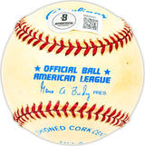 Ed Eddie Watt Autographed Official AL Baseball Baltimore Orioles Beckett BAS QR #BM25447