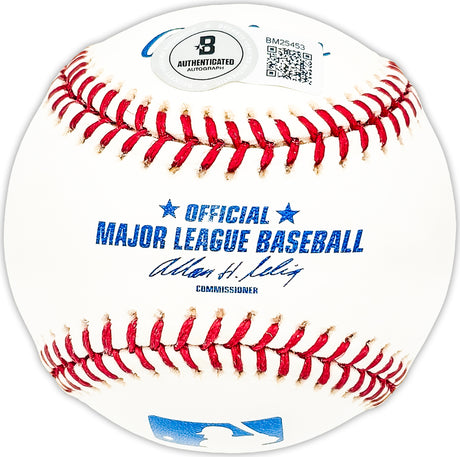 Jim Small Autographed Official MLB Baseball Detroit Tigers Beckett BAS QR #BM25453