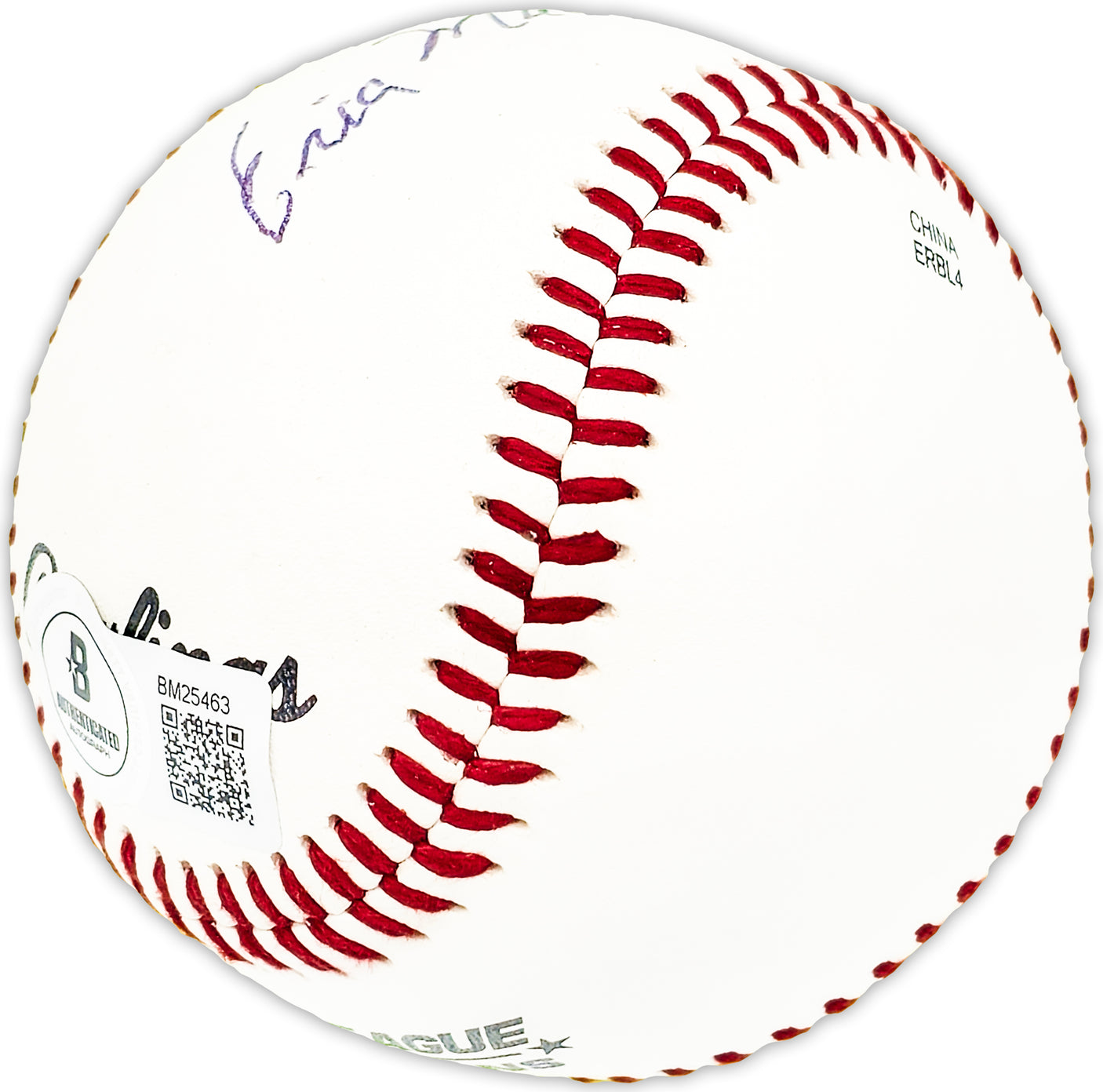 Eric Mackenzie Autographed Official Rawlings Baseball Philadelphia A's Beckett BAS QR #BM25463