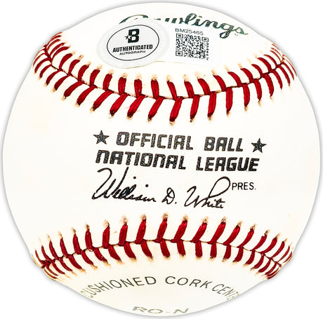 John Buzhardt Autographed Official NL Baseball Philadelphia Phillies, Chicago White Sox Beckett BAS QR #BM25465