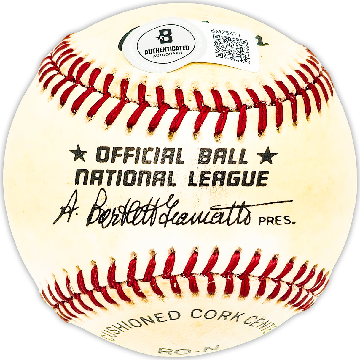Bill Jurges Autographed Official NL Baseball Chicago Cubs "Best Wishes" Beckett BAS QR #BM25471