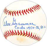 Alex Grammas Autographed Official AL Baseball St. Louis Cardinals "Cards 1954-56, 59-62" Beckett BAS QR #BM25009