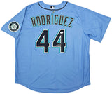 Seattle Mariners Julio Rodriguez Autographed Light Blue Nike Jersey Size XXL Beckett BAS QR Stock #213111