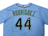 Seattle Mariners Julio Rodriguez Autographed Light Blue Nike Jersey Size XXL Beckett BAS QR Stock #213111