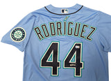 Seattle Mariners Julio Rodriguez Autographed Light Blue Nike Jersey Size Medium Beckett BAS QR Stock #213110