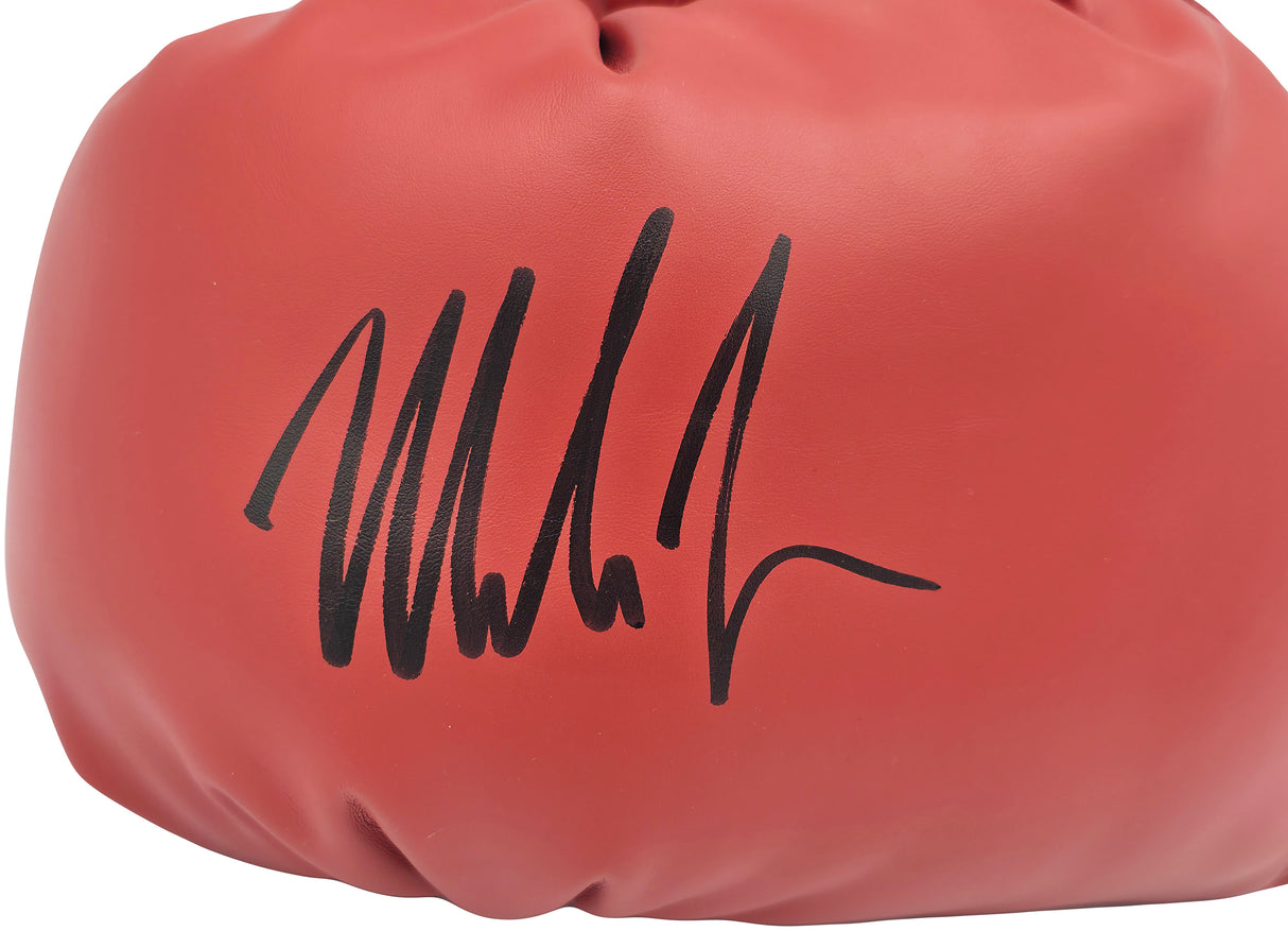 Mike Tyson Autographed Red Everlast Boxing Glove LH JSA QR Stock #239484