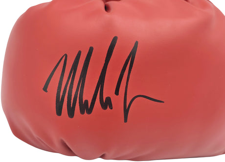 Mike Tyson Autographed Red Everlast Boxing Glove LH JSA QR Stock #239484