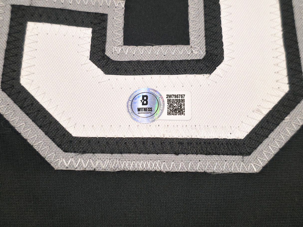 Chicago White Sox Frank Thomas Autographed Black Jersey Beckett BAS Witness Stock #239750