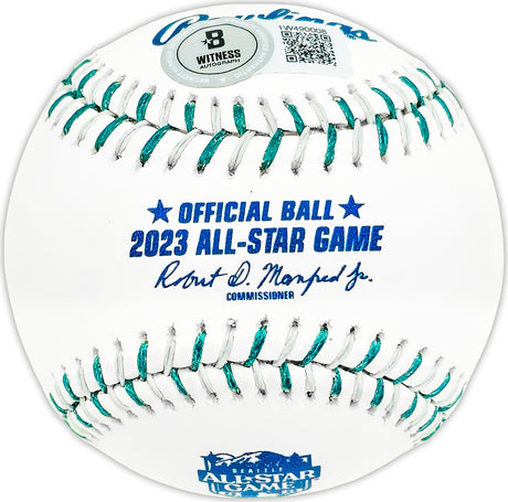 Zac Gallen Autographed Official 2023 All Star Game Logo MLB Game Baseball Arizona Diamondbacks Beckett BAS Witness Stock #227321