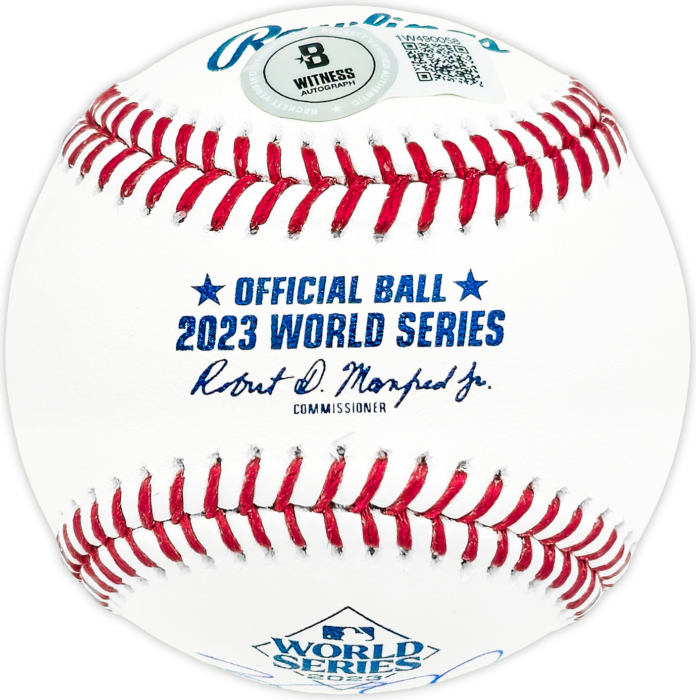 Zac Gallen Autographed Official 2023 World Series Logo MLB Baseball Arizona Diamondbacks "Game 1, 5 Starter" Beckett BAS Witness Stock #227322