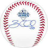 Zac Gallen Autographed Official 2023 World Series Logo MLB Baseball Arizona Diamondbacks Beckett BAS Witness Stock #227323