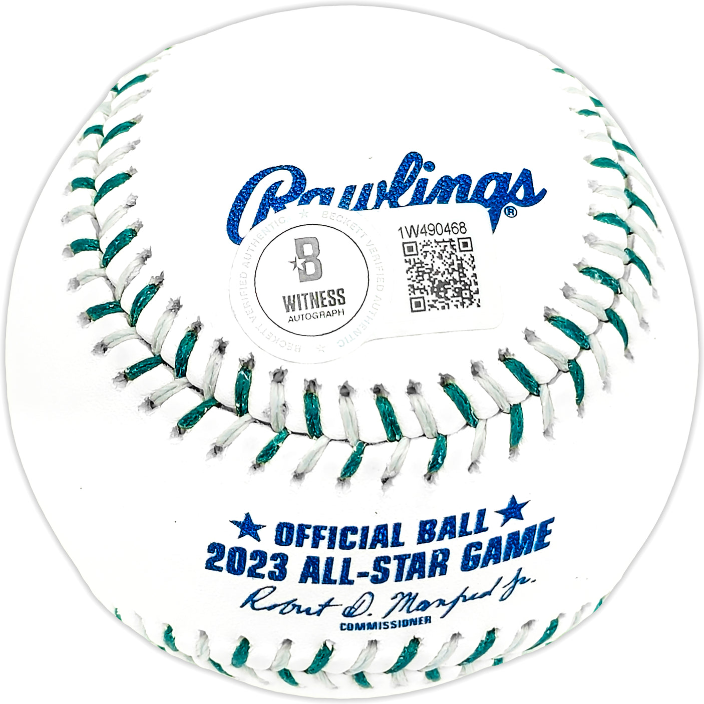 Luis Robert Jr. Autographed Official 2023 All Star Game Logo MLB Game Baseball Chicago White Sox "1st AS Game" Beckett BAS Witness Stock #227326