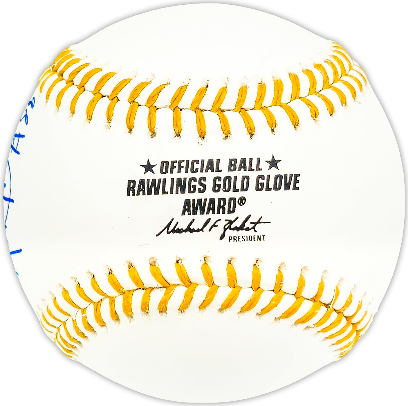 Luis Robert Jr. Autographed Official Gold Glove Logo MLB Baseball Chicago White Sox Beckett BAS Witness Stock #227327