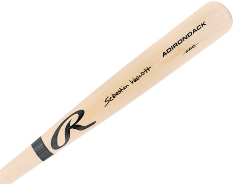 Sebastian Walcott Autographed Blonde Rawlings Adirondack Baseball Bat Texas Rangers Full Name Beckett BAS Witness Stock #227312