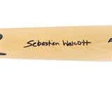 Sebastian Walcott Autographed Blonde Rawlings Adirondack Baseball Bat Texas Rangers Full Name Beckett BAS Witness Stock #227312