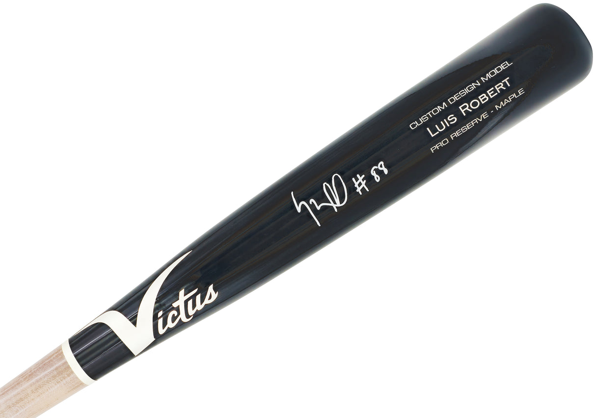 Luis Robert Jr. Autographed Black & Gray Victus Player Model Baseball Bat Chicago White Sox Beckett BAS Witness Stock #227298