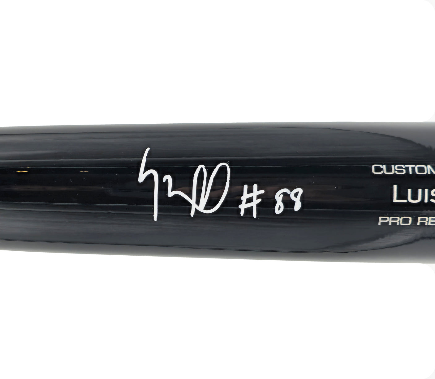 Luis Robert Jr. Autographed Black & Gray Victus Player Model Baseball Bat Chicago White Sox Beckett BAS Witness Stock #227298