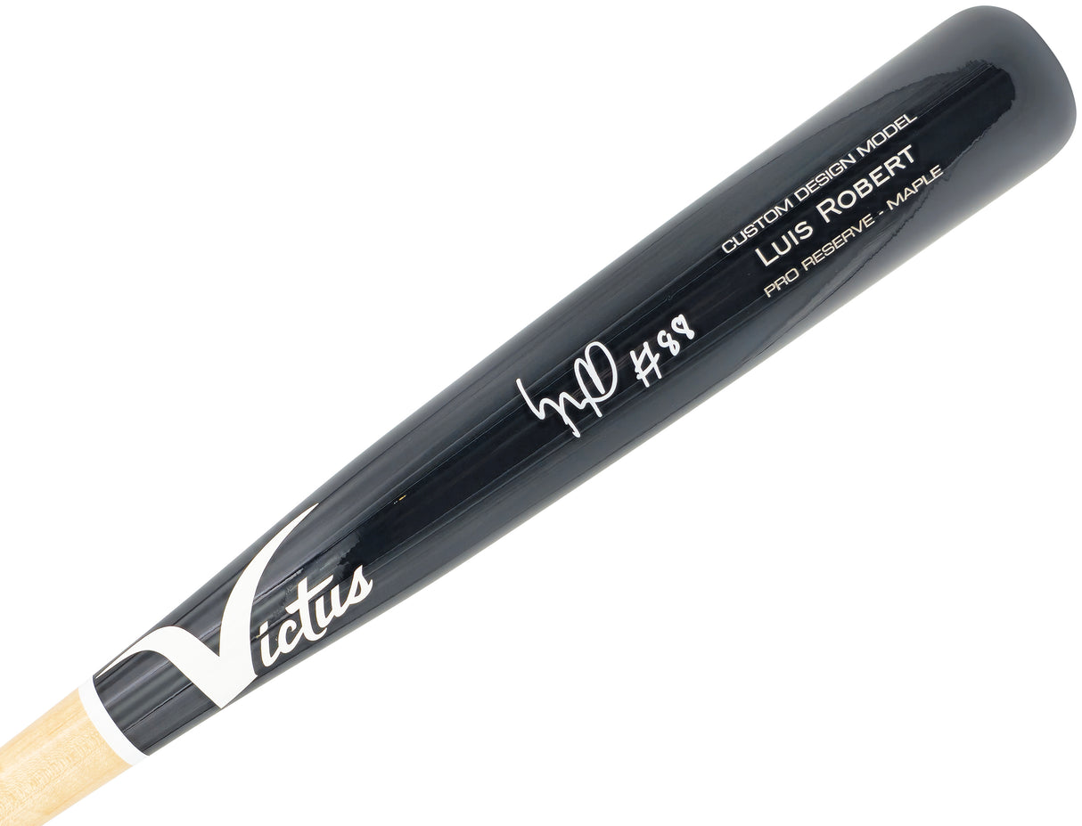 Luis Robert Jr. Autographed Black & Blonde Victus Player Model Baseball Bat Chicago White Sox Beckett BAS Witness Stock #227297