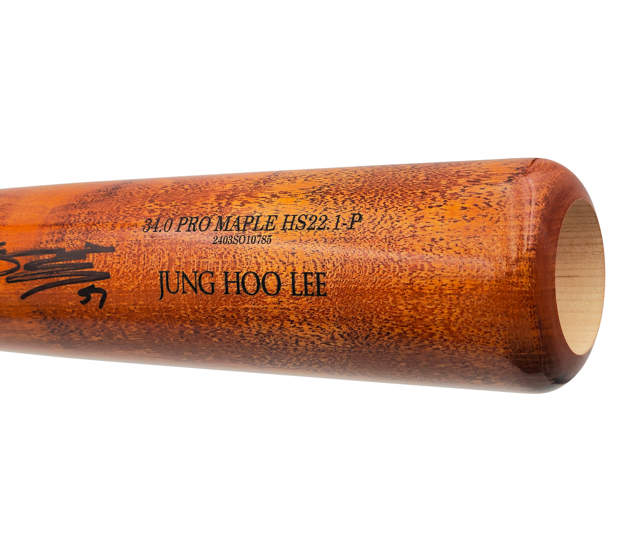 Jung Hoo Lee Autographed Orange & Gray Old Hickory Player Model Baseball Bat San Francisco Giants Beckett BAS Witness Stock #227303