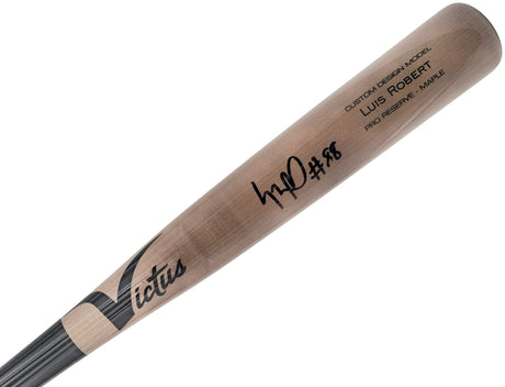 Luis Robert Jr. Autographed Gray Victus Player Model Baseball Bat Chicago White Sox Beckett BAS Witness Stock #227296