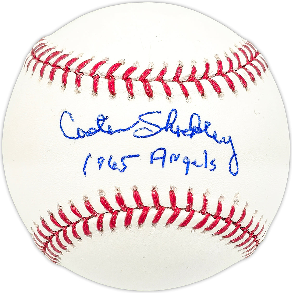Costen Shockley Autographed Official MLB Baseball California Angels "1965 Angels" SKU #227582