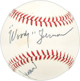 Forrest Woody Jensen Autographed Official NL Baseball Pittsburgh Pirates (Signed Twice) JSA #E55311