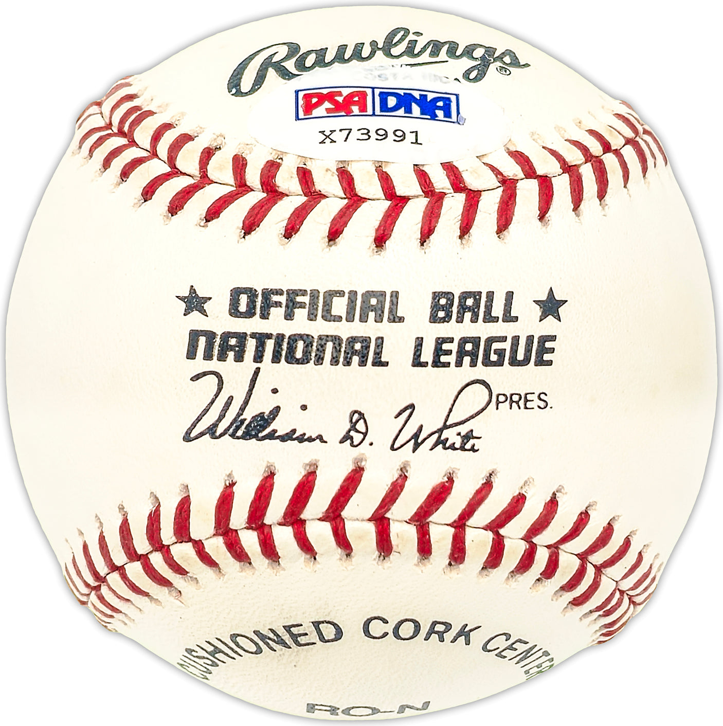 Joe Landrum Autographed Official NL Baseball Brooklyn Dodgers PSA/DNA #X73991