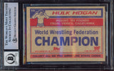 Hulk Hogan Autographed 1985 Topps WWF Rookie Card #16 Auto Grade Gem Mint 10 Beckett BAS #15496586