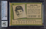 Pete Rose Autographed 1971 Topps Card #100 Cincinnati Reds Auto Grade Gem Mint 10 Beckett BAS #15497214