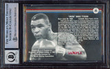 Mike Tyson Autographed 1991 Players International Ringlords Sample Card Auto Grade Gem Mint 10 Beckett BAS #15498043