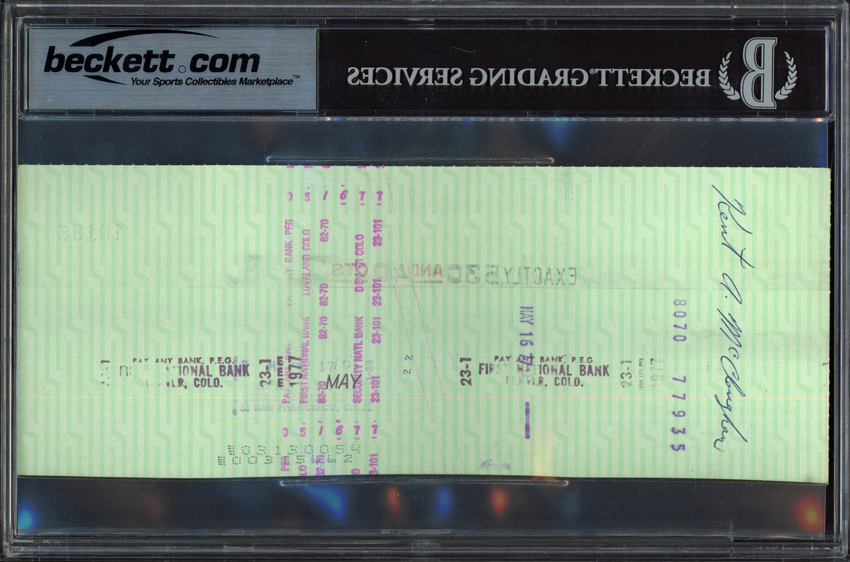 Al Davis Autographed Check Oakland Raiders Owner Auto Grade Gem Mint 10 Beckett BAS #15498744
