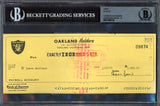 Al Davis Autographed Check Oakland Raiders Owner Auto Grade Gem Mint 10 Beckett BAS #15498750