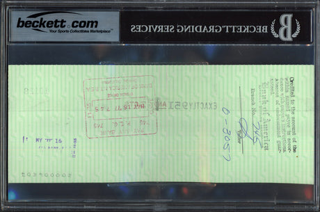 Al Davis Autographed Check Oakland Raiders Owner Auto Grade Gem Mint 10 Beckett BAS #15498748