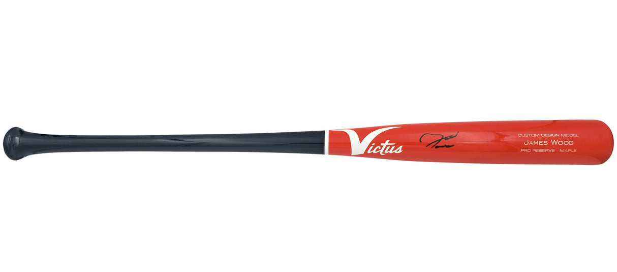 James Wood Autographed Red Victus Player Model Baseball Bat Washington Nationals Beckett BAS Witness Stock #225830