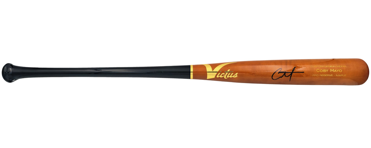 Coby Mayo Autographed Brown Victus Player Model Baseball Bat Baltimore Orioles Beckett BAS Witness Stock #225833