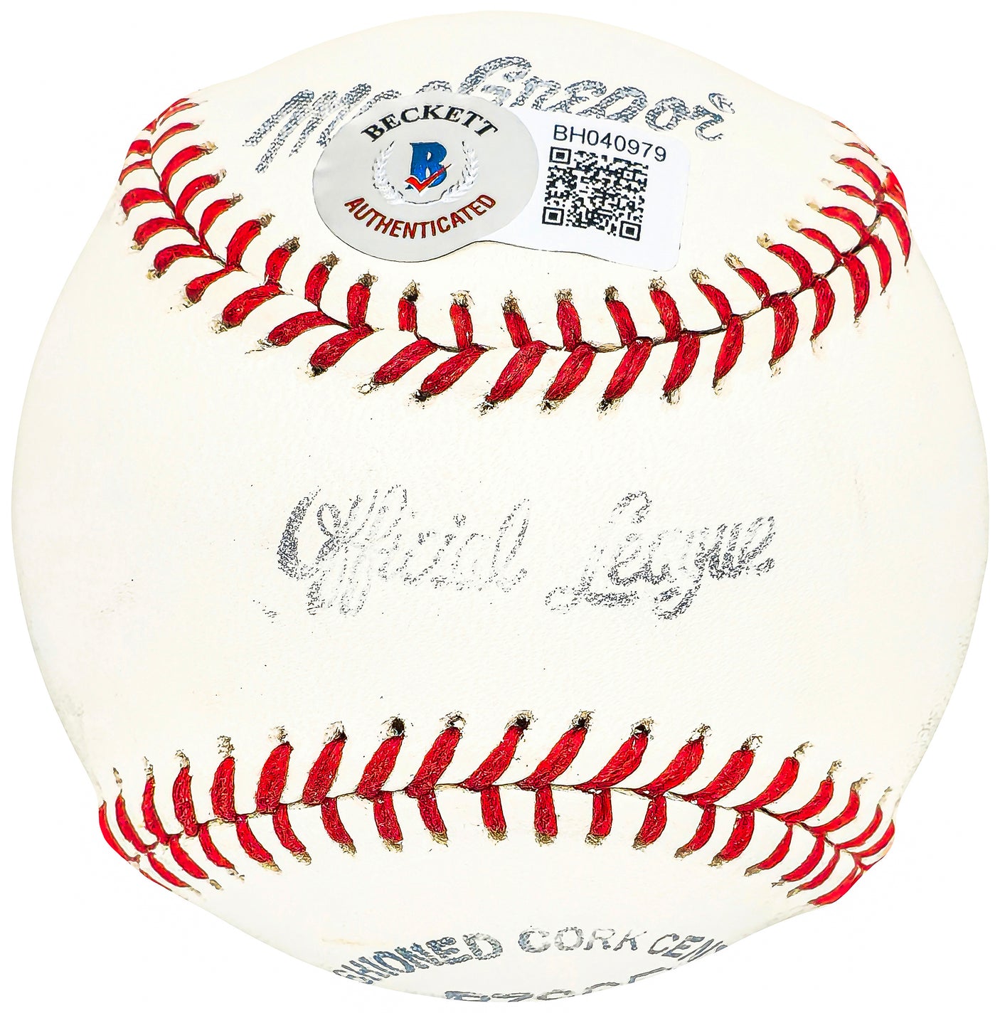 Arthur Art Daney Autographed Official League Baseball Philadelphia A's Played In One Game Vintage Signature Beckett BAS QR #BH040979