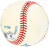 Paul Burris Autographed Official AL Baseball Milwaukee Braves Beckett BAS QR #BH039002