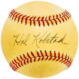 Hal Kolstad Autographed Official AL Baseball Boston Red Sox Beckett BAS QR #BH039011