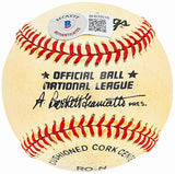 A.B. Wright Autographed Official NL Baseball Boston Braves Vintage Signature Beckett BAS QR #BH039016