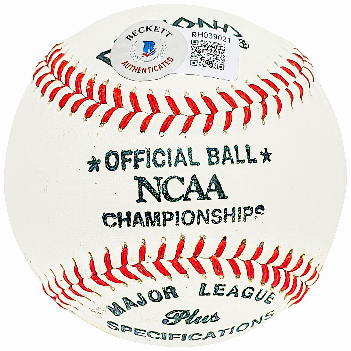 Buster Mills Autographed Official NCAA Baseball Boston Red Sox Vintage Signature Beckett BAS QR #BH039021