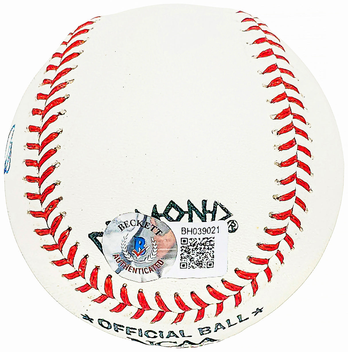Buster Mills Autographed Official NCAA Baseball Boston Red Sox Vintage Signature Beckett BAS QR #BH039021