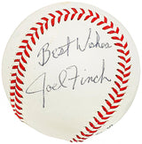 Joel Finch Autographed Official NCAA Baseball Boston Red Sox "Best Wishes" Beckett BAS QR #BH039022